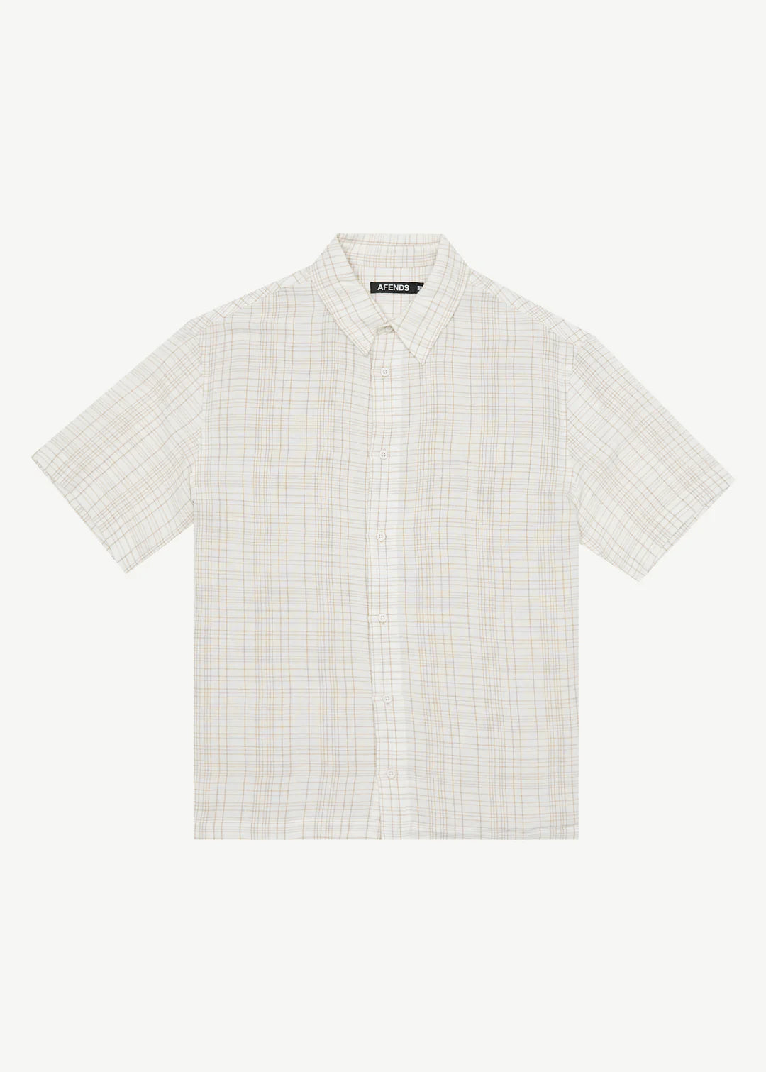 Afends Criss Cross Hemp Short Sleeve Shirt - Taupe