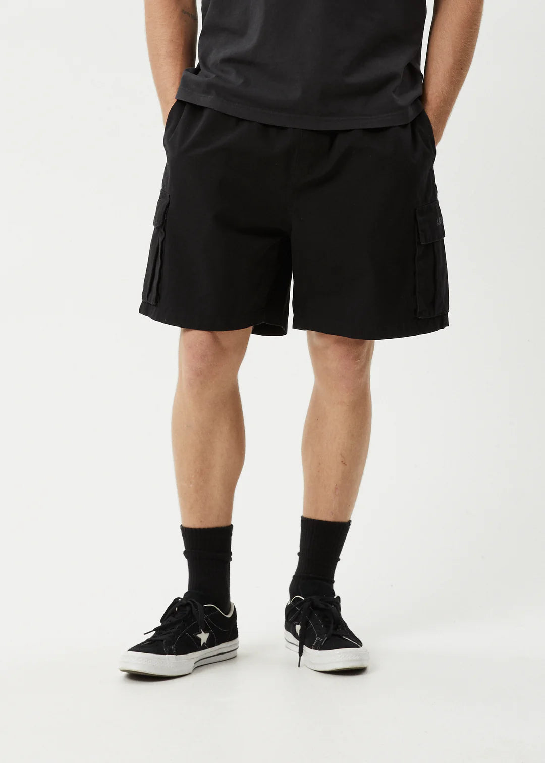 Afends Ripped Out 98 Oversized Cargo Short 20" - Black