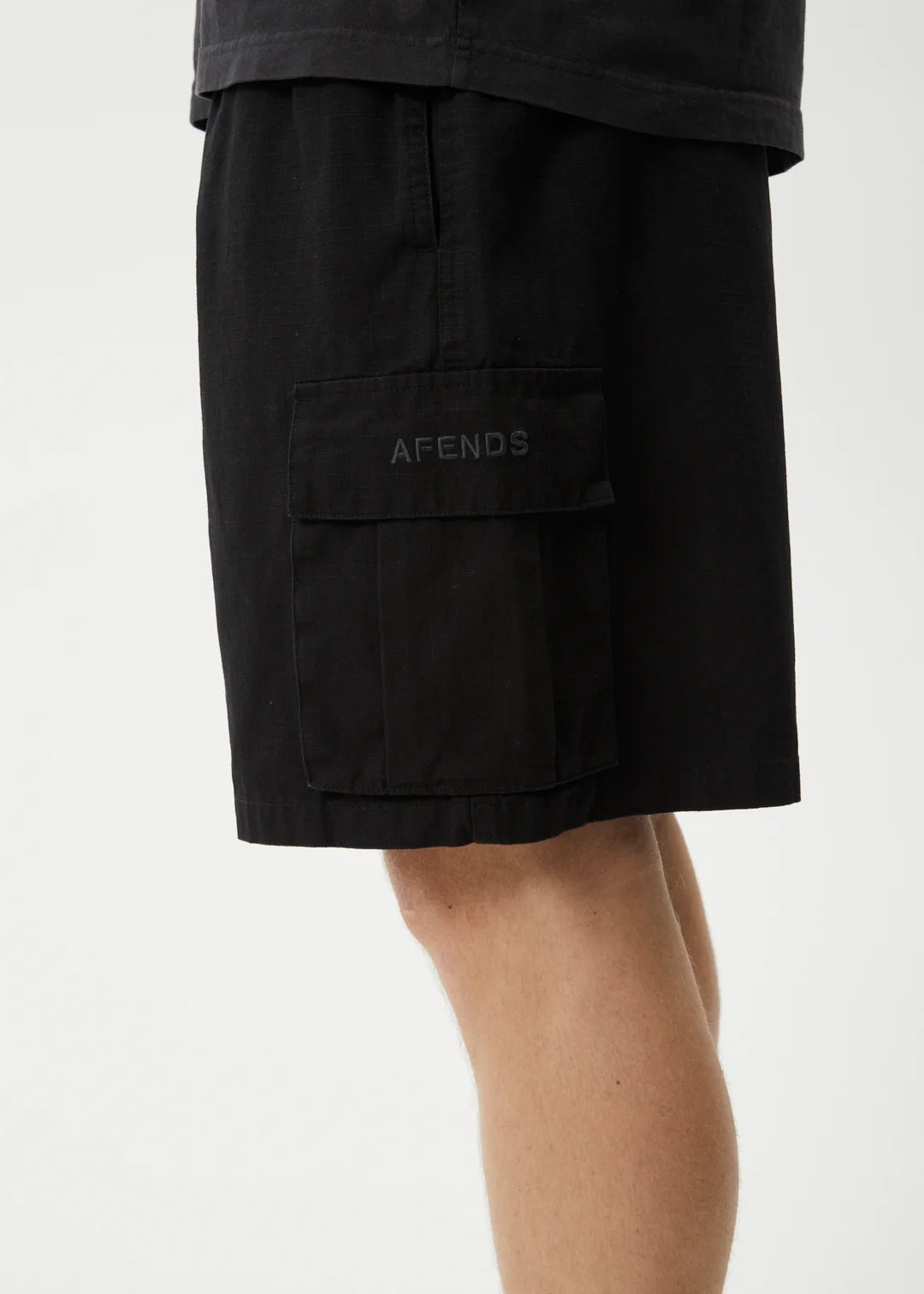 Afends Ripped Out 98 Oversized Cargo Short 20" - Black