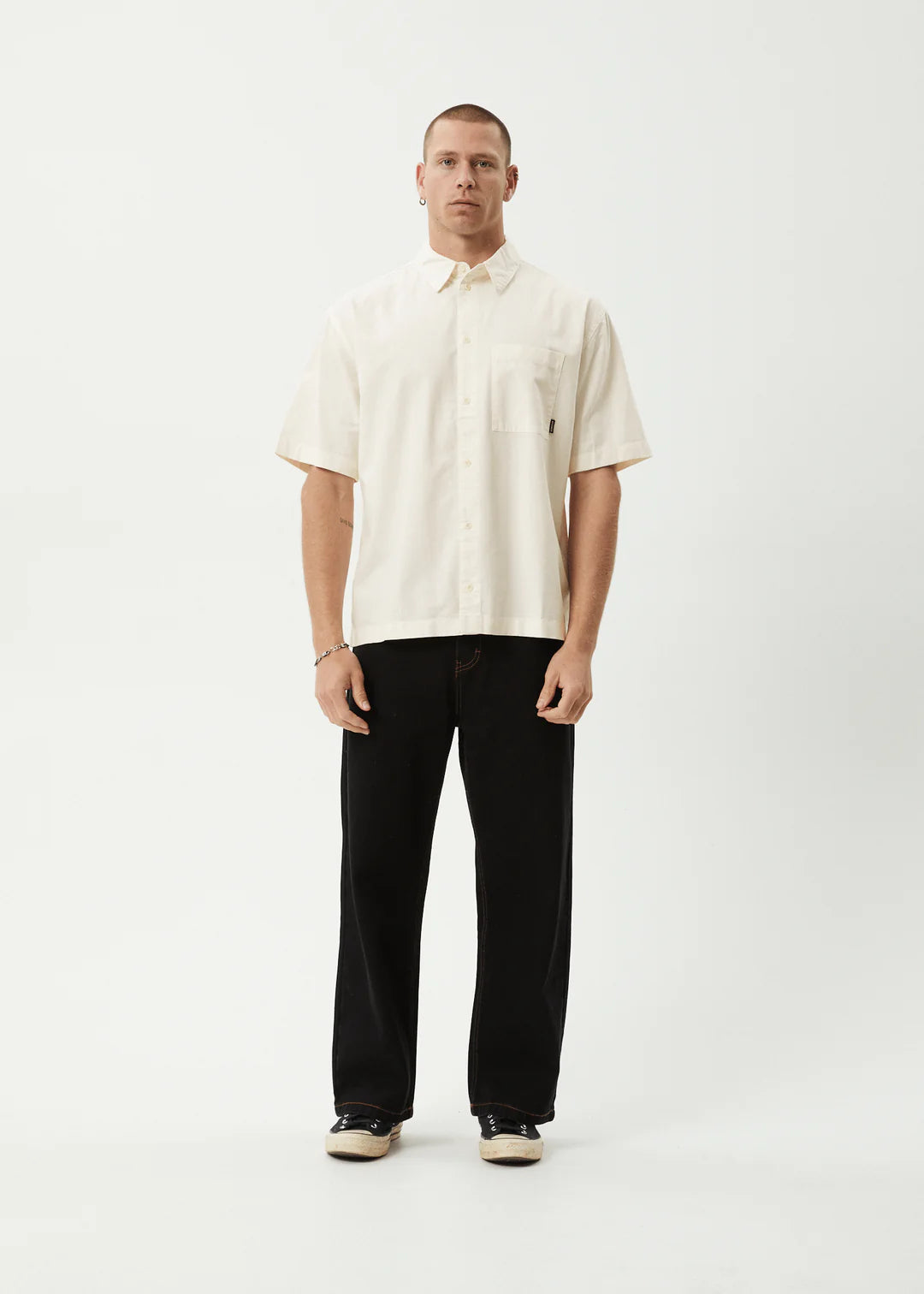 Afends Everyday Short Sleeve Shirt - Off White