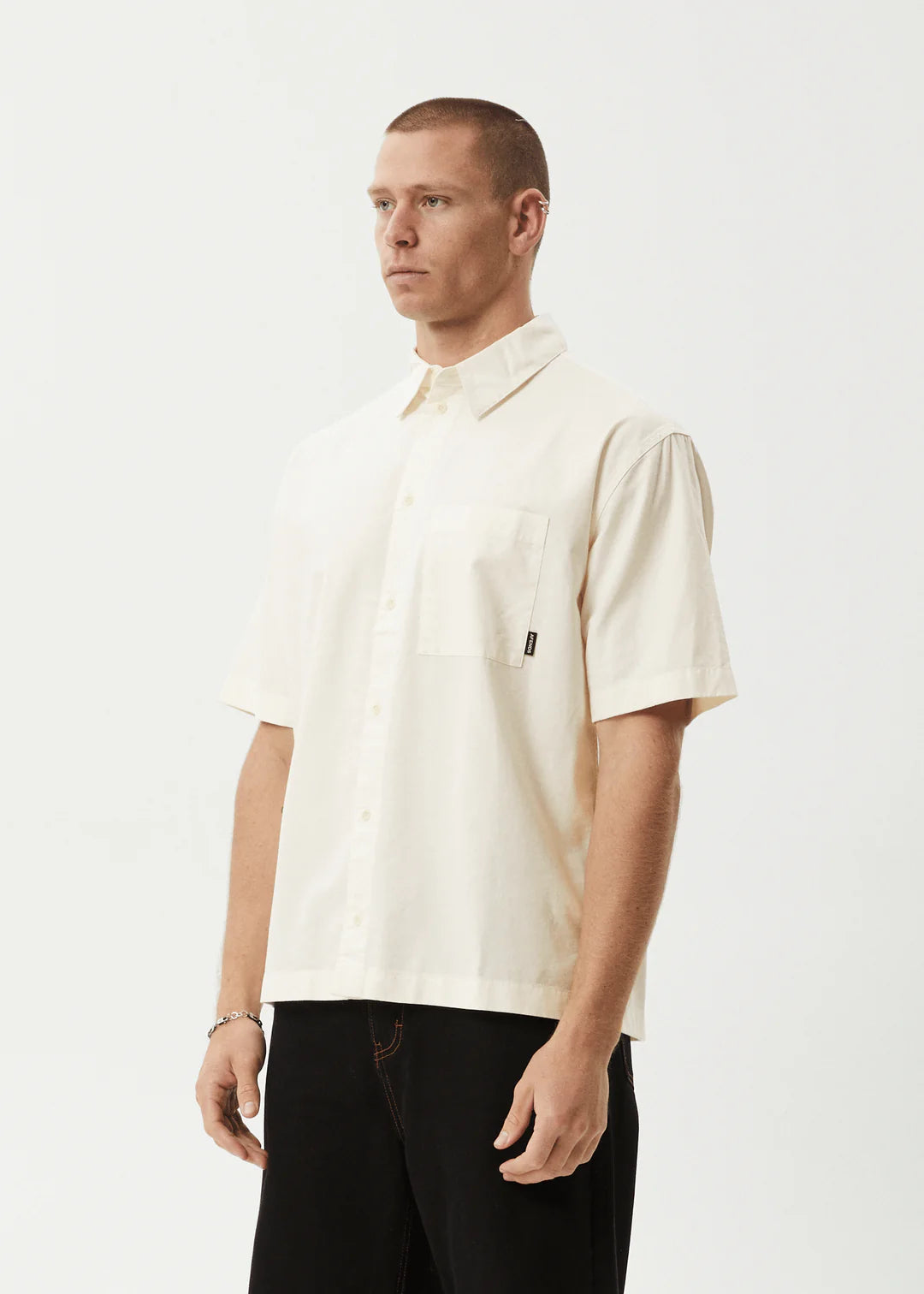 Afends Everyday Short Sleeve Shirt - Off White