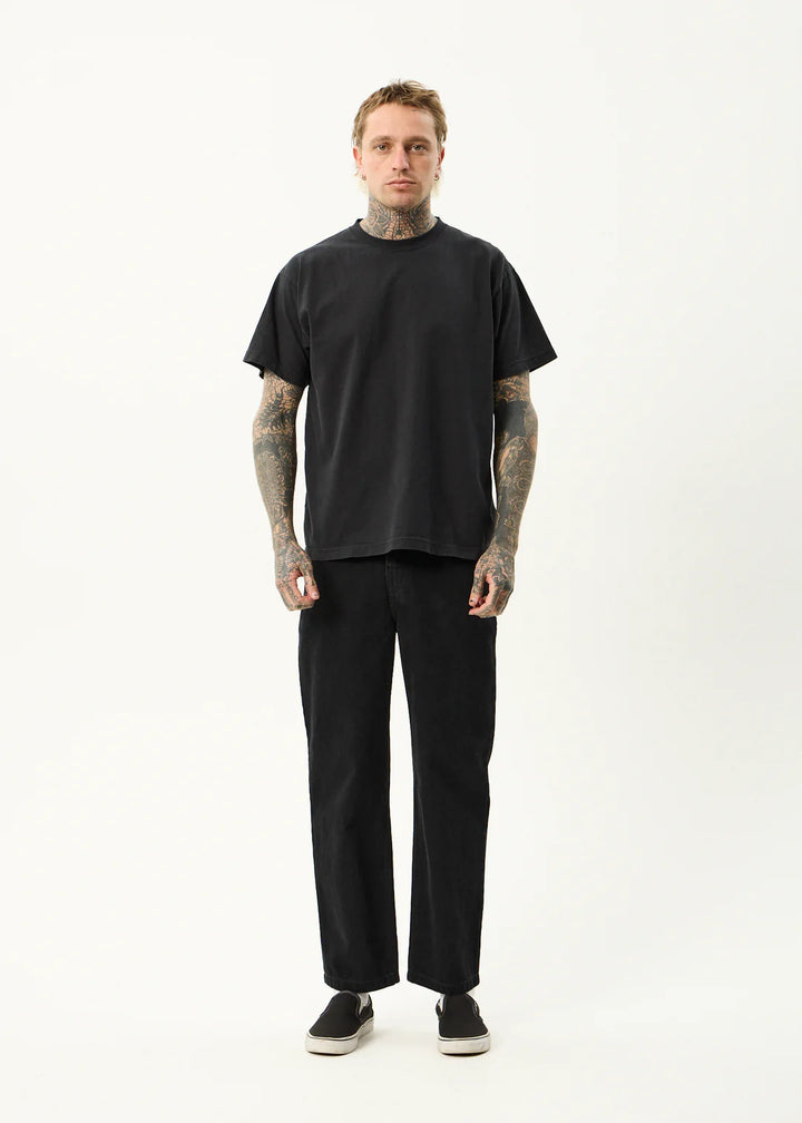 Afends Ninety Twos Denim Relaxed Jean - Washed Black