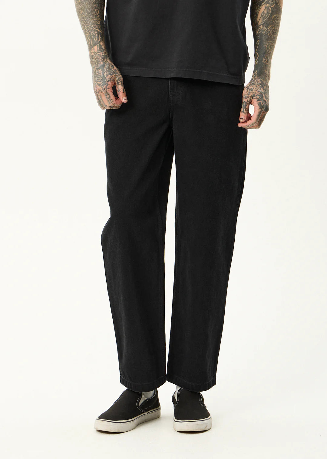 Afends Ninety Twos Denim Relaxed Jean - Washed Black