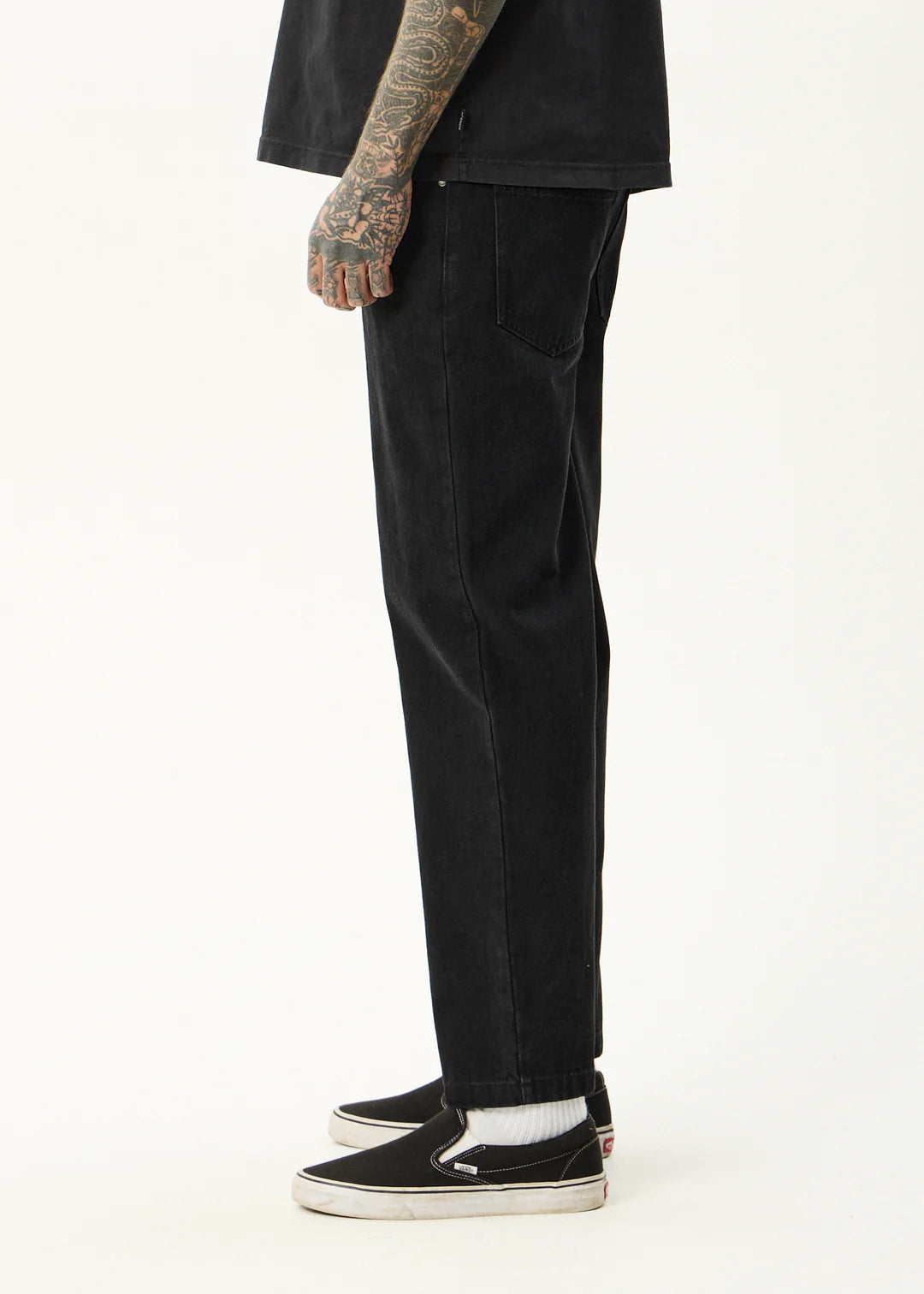 Afends Ninety Twos Denim Relaxed Jean - Washed Black