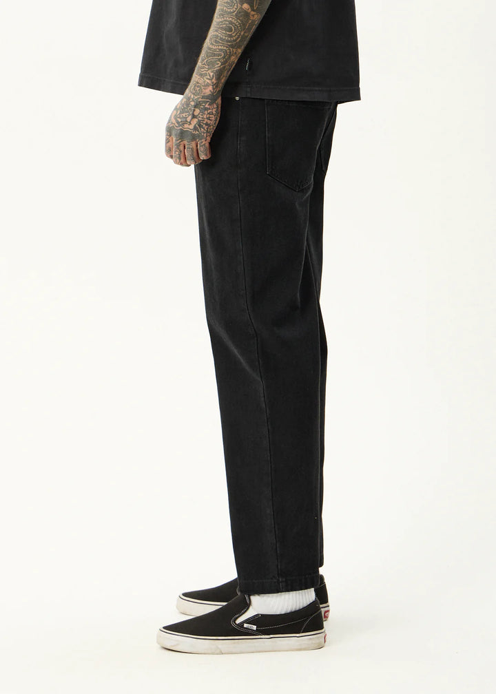 Afends Ninety Twos Denim Relaxed Jean - Washed Black