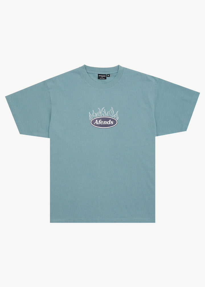 Afends Fast Forward Heavy Weight Boxy Fit Tee - Ocean Spray