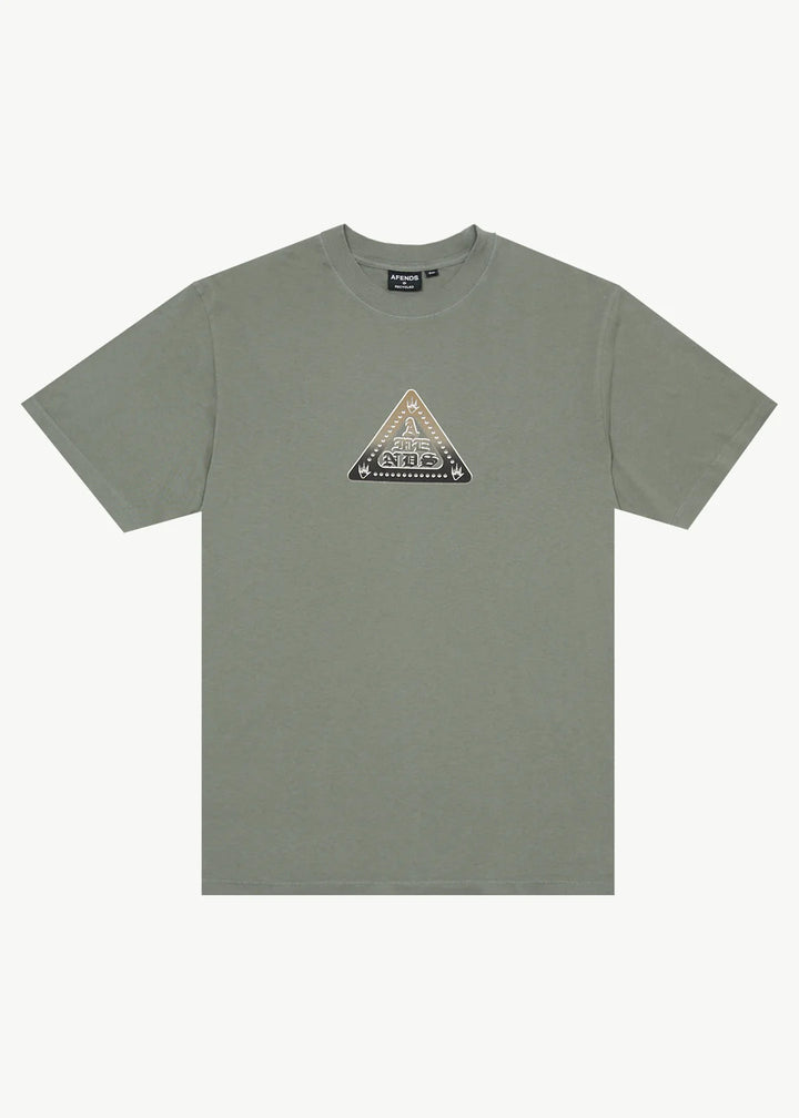 Afends Embossed Recycled Retro Fit Tee - Washed Sycamore