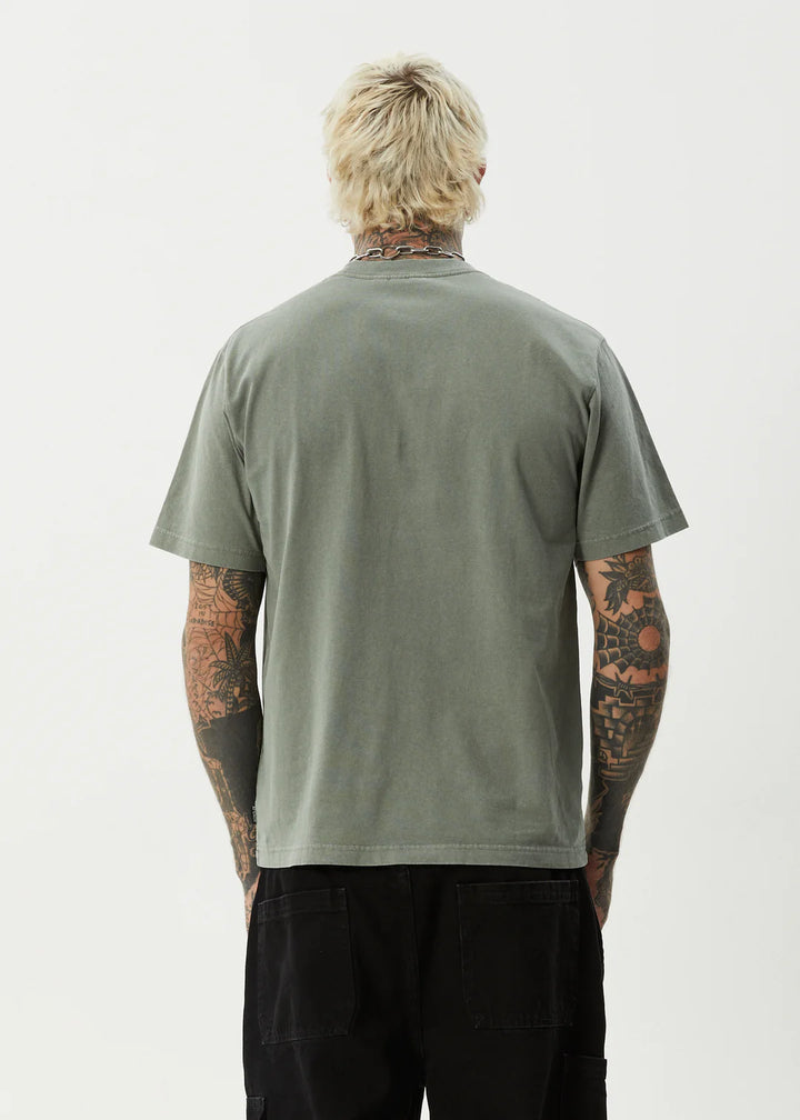 Afends Embossed Recycled Retro Fit Tee - Washed Sycamore