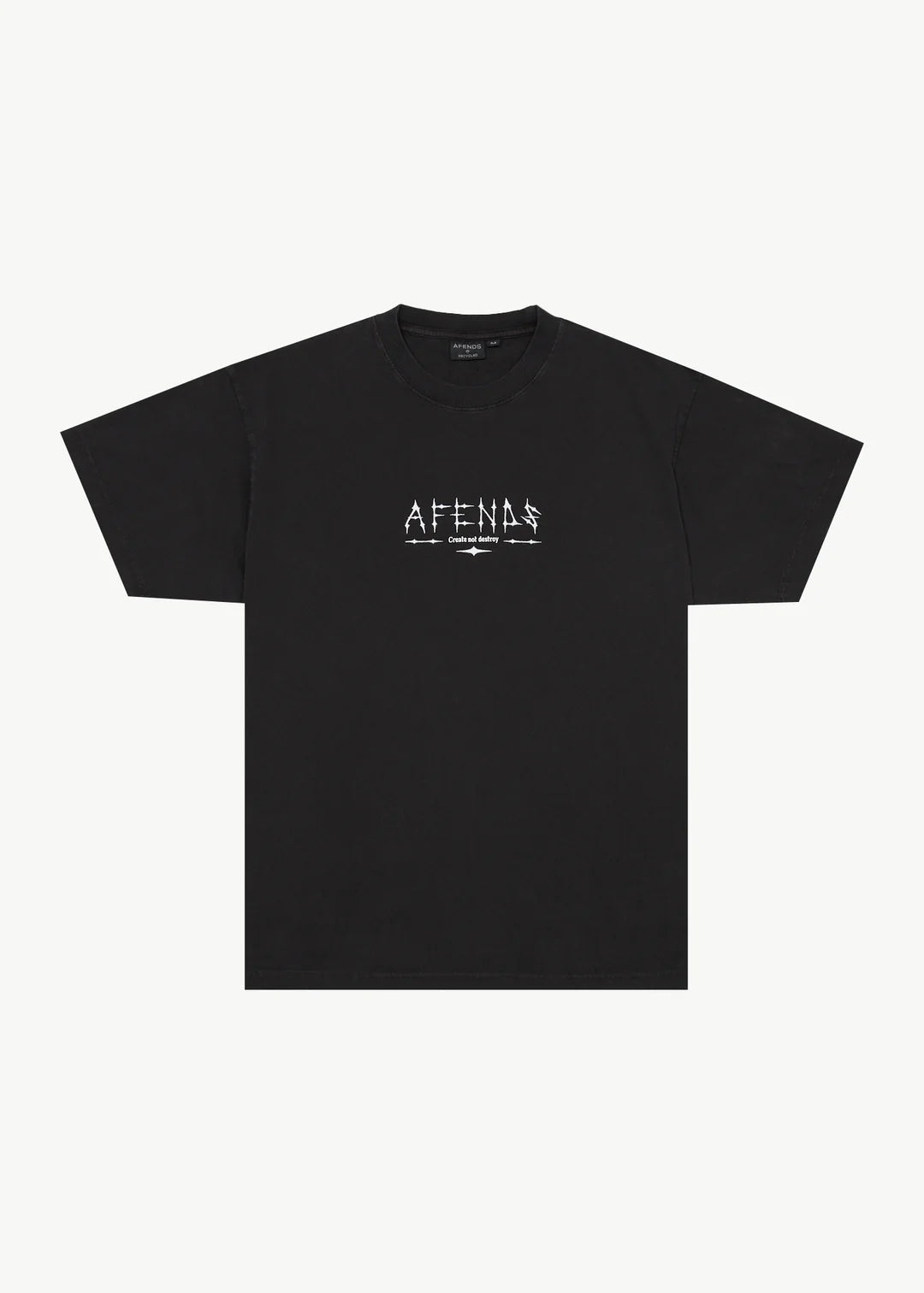 Afends Spinal Recycled Boxy Fit Tee - Stone Black