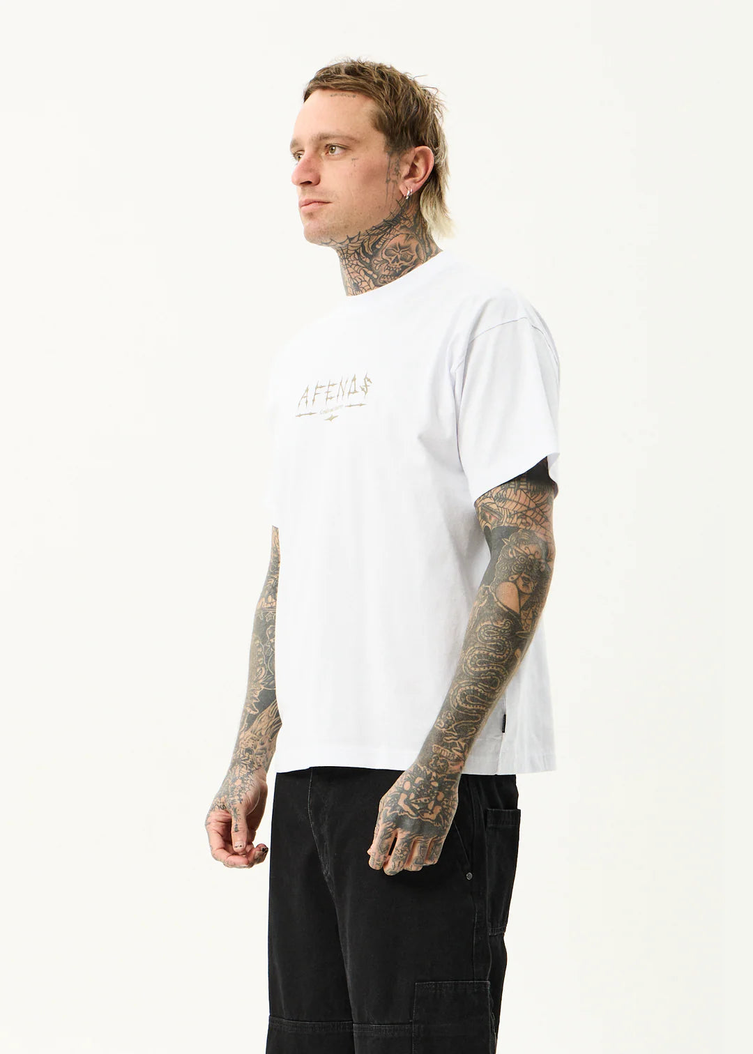 Afends Spinal Recycled Boxy Fit Tee - White