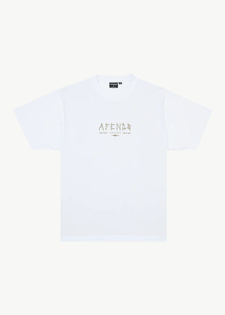 Afends Spinal Recycled Boxy Fit Tee - White