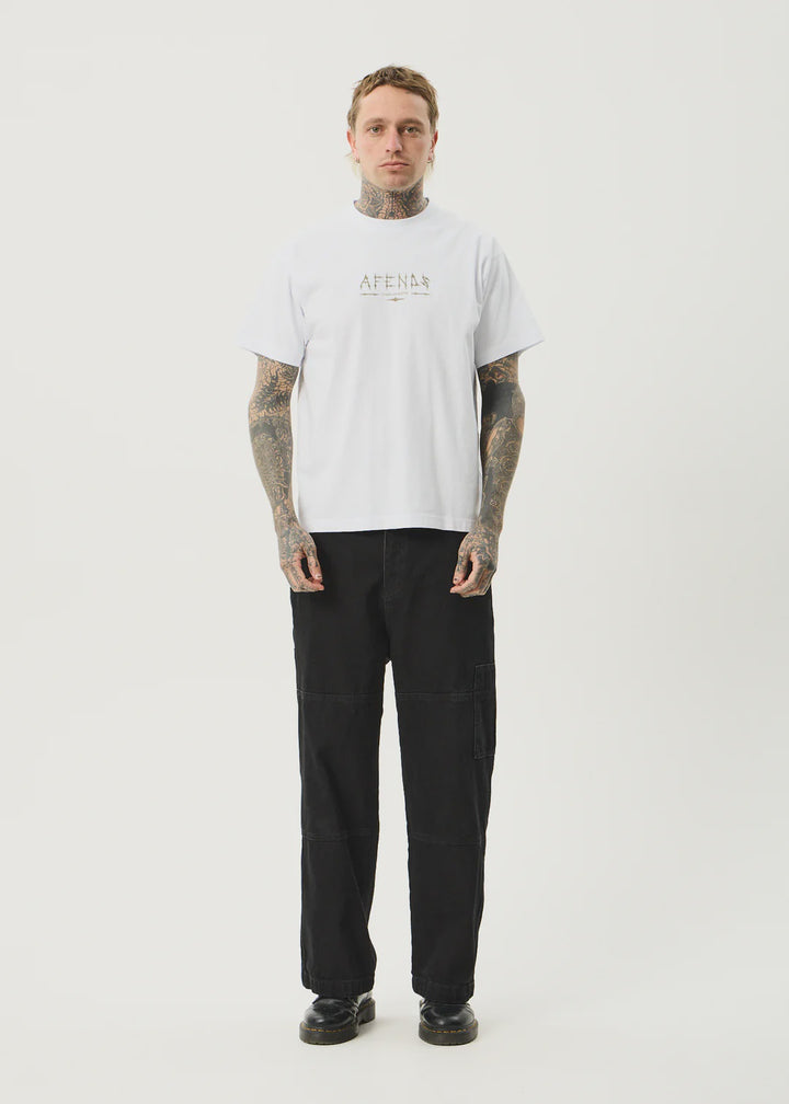 Afends Spinal Recycled Boxy Fit Tee - White