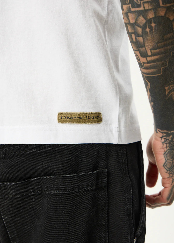 Afends Spinal Recycled Boxy Fit Tee - White