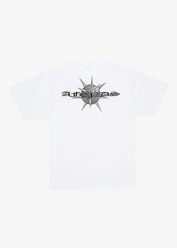 Afends Spiked Recycled Heavyweight Boxy Fit Tee - White