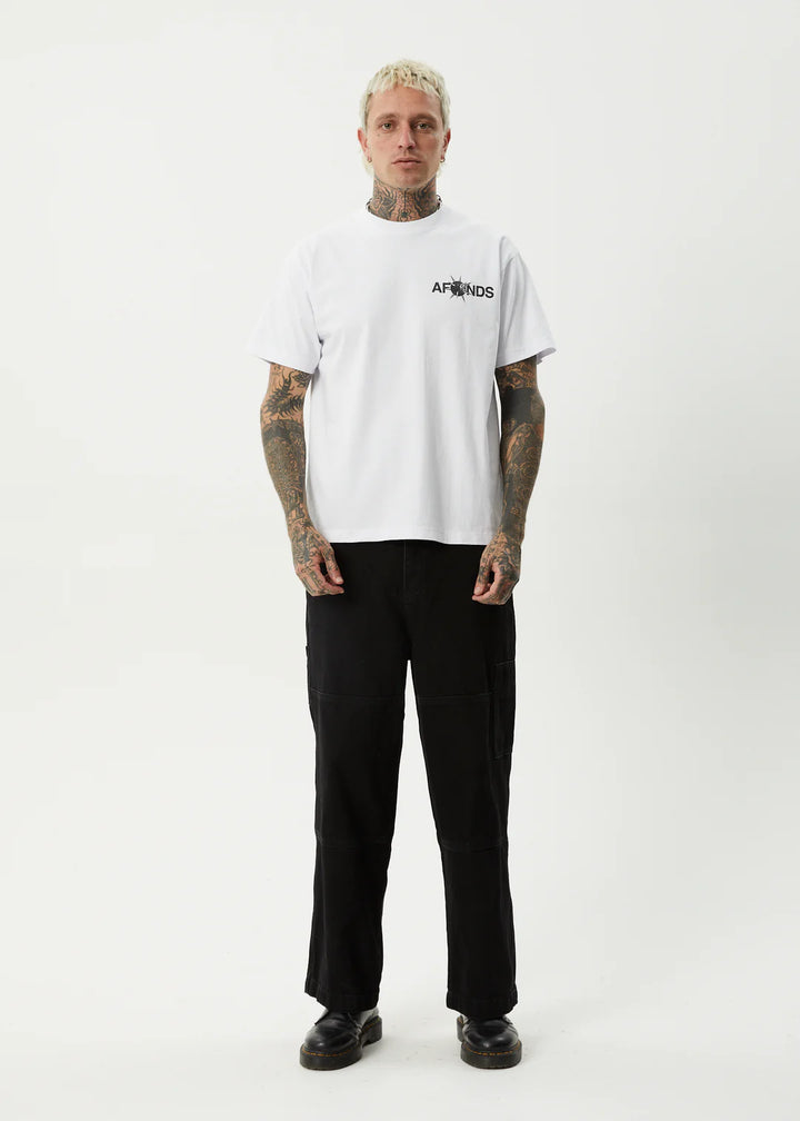 Afends Spiked Recycled Heavyweight Boxy Fit Tee - White