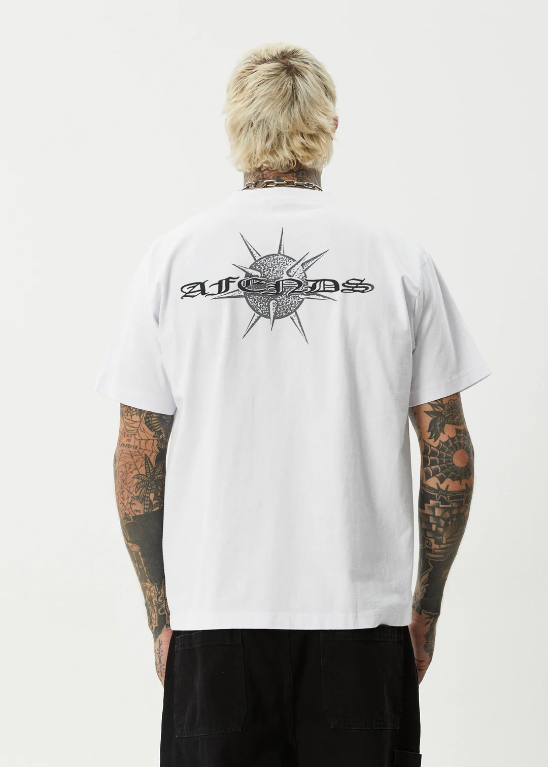 Afends Spiked Recycled Heavyweight Boxy Fit Tee - White