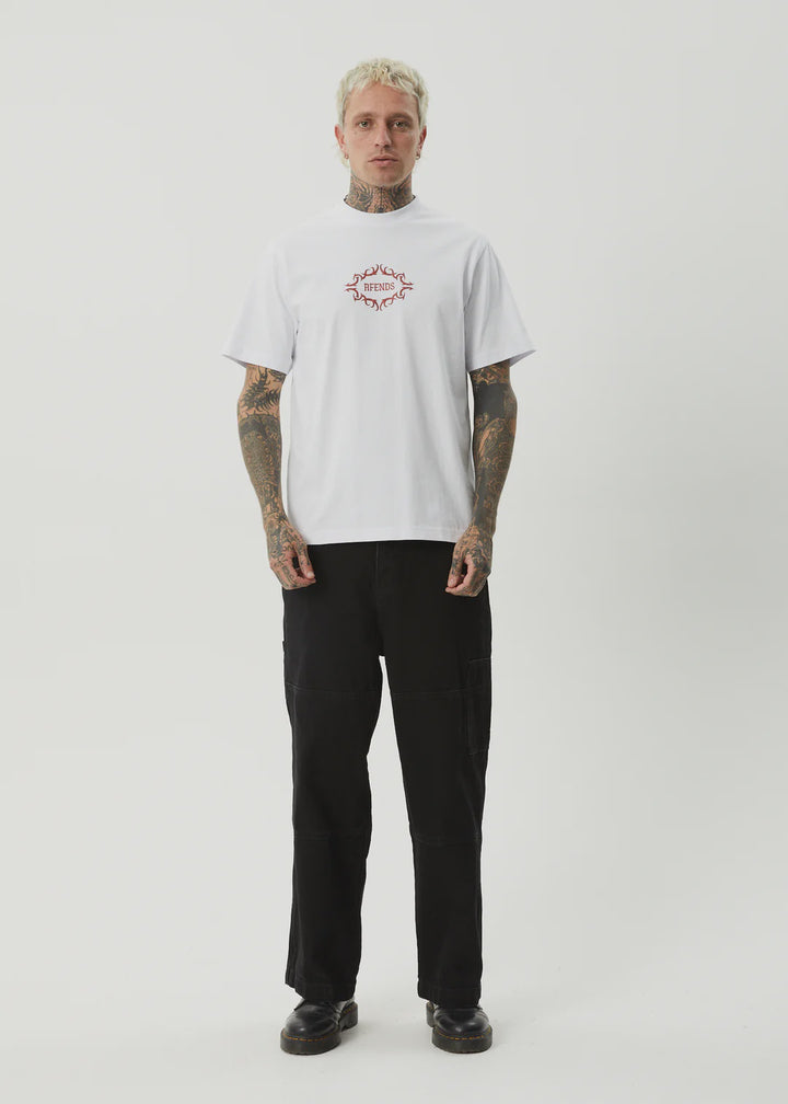 Afends My Tribe Recycled Heavyweight Retro Fit Tee - White