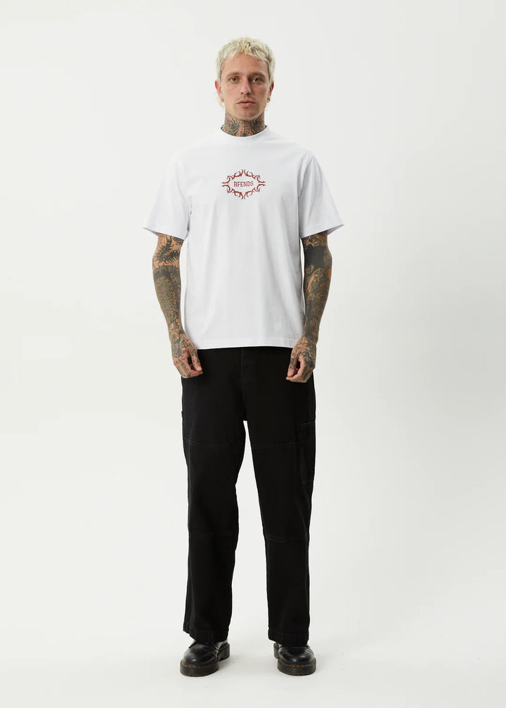 Afends My Tribe Recycled Heavyweight Retro Fit Tee - White