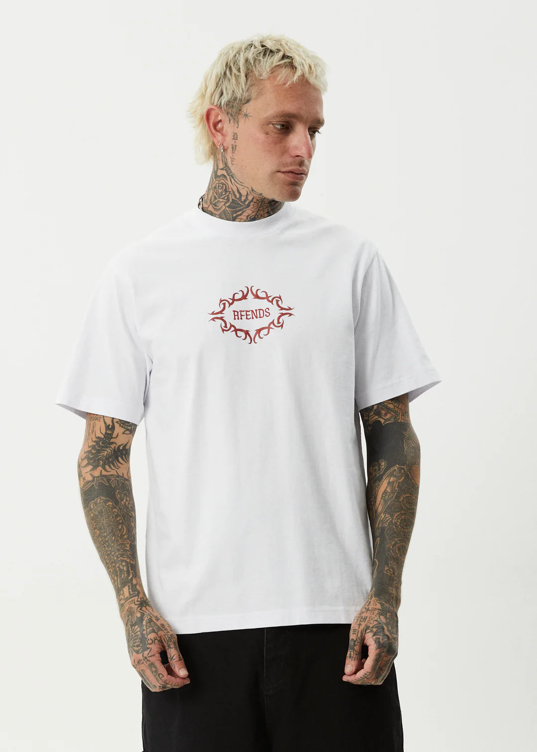 Afends My Tribe Recycled Heavyweight Retro Fit Tee - White
