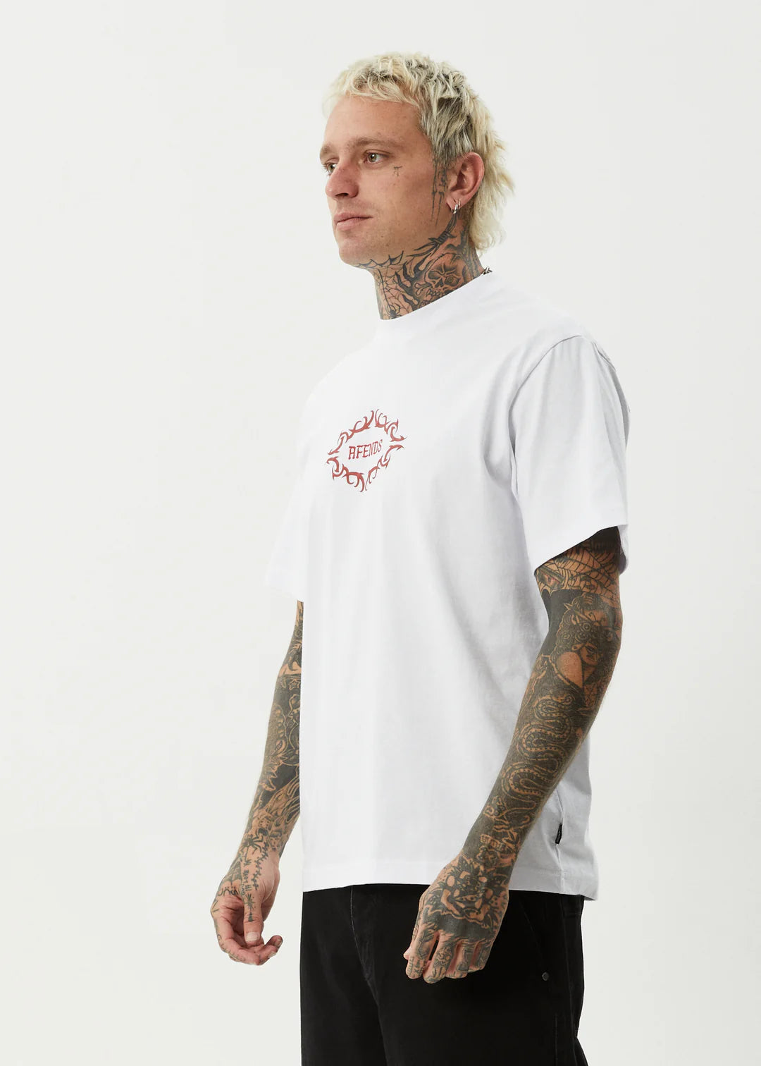 Afends My Tribe Recycled Heavyweight Retro Fit Tee - White