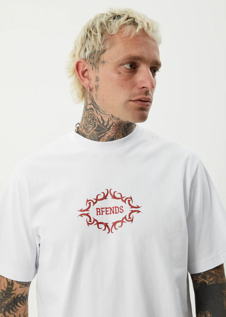 Afends My Tribe Recycled Heavyweight Retro Fit Tee - White