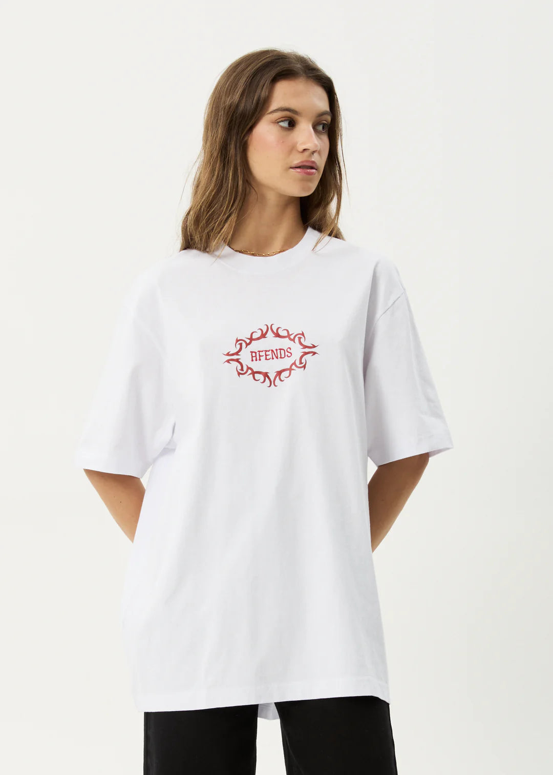 Afends My Tribe Recycled Heavyweight Retro Fit Tee - White