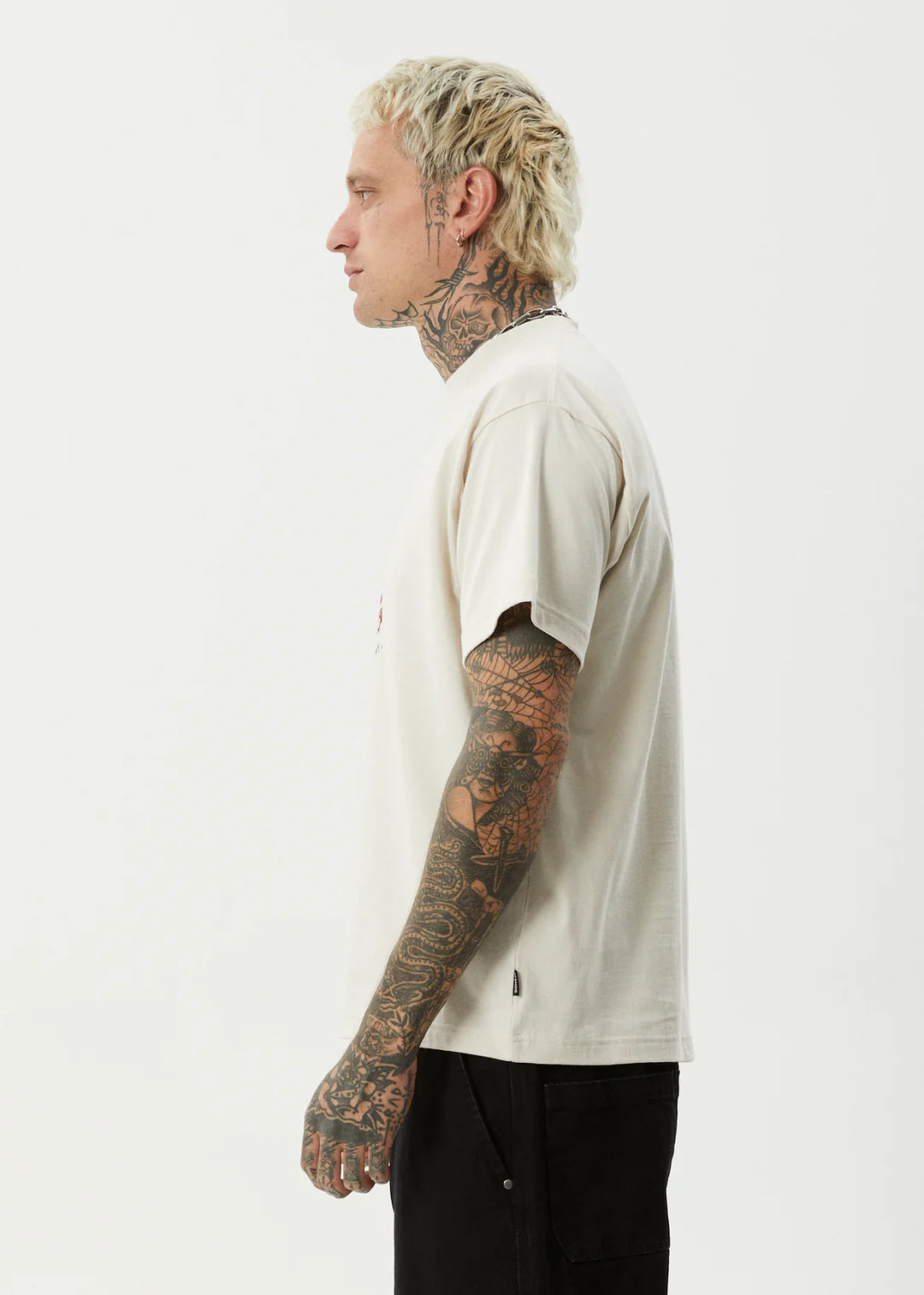 Afends Trayback Recycled Boxy Fit Tee - Moonbeam