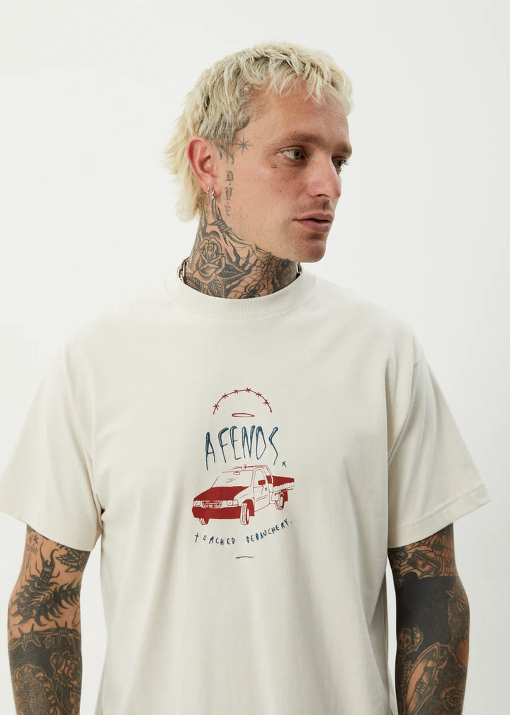 Afends Trayback Recycled Boxy Fit Tee - Moonbeam