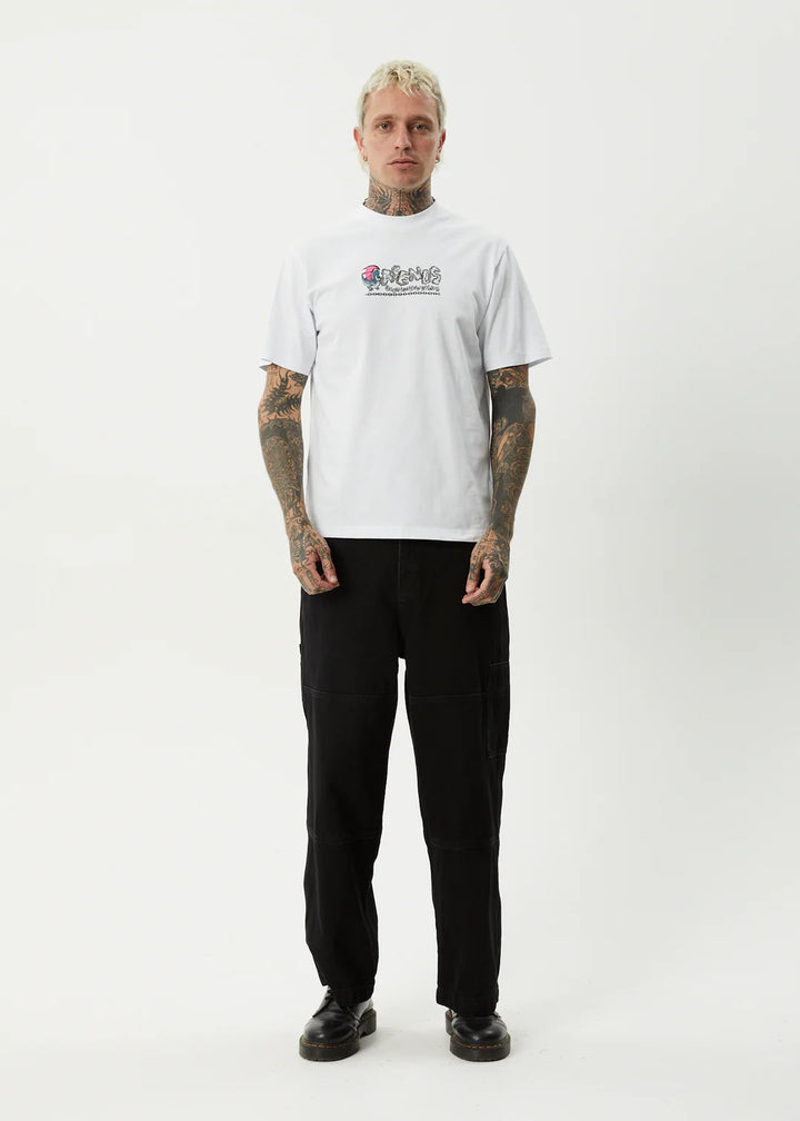 Afends Huffenpuff Recycled Retro Fit Tee - White