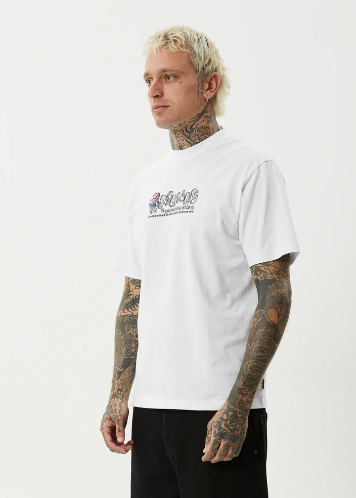 Afends Huffenpuff Recycled Retro Fit Tee - White