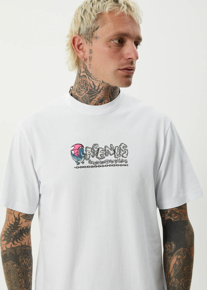 Afends Huffenpuff Recycled Retro Fit Tee - White