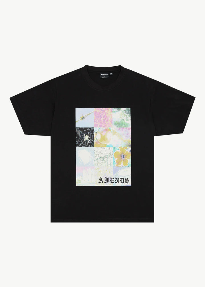 Afends Sadworld Recycled Heavyweight Boxy Tee - Black