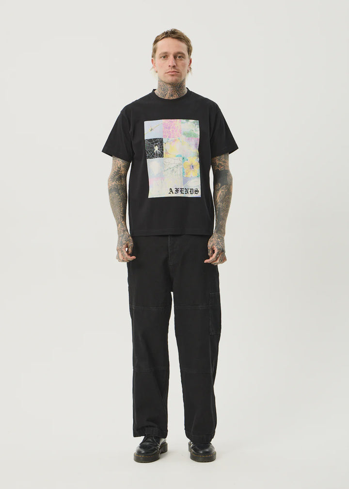Afends Sadworld Recycled Heavyweight Boxy Tee - Black