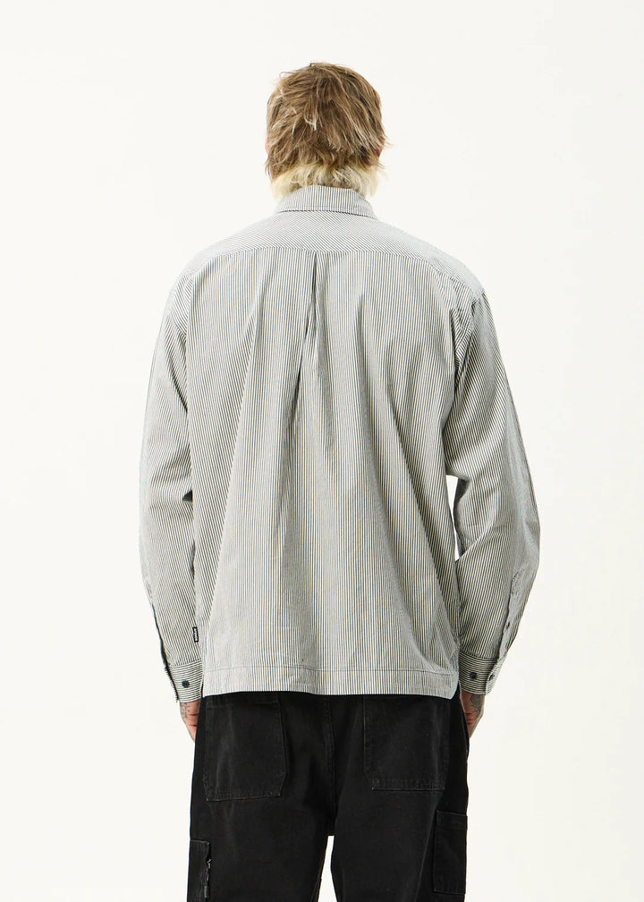 Afends Bats Organic Striped Long Sleeve Shirt - Fuel