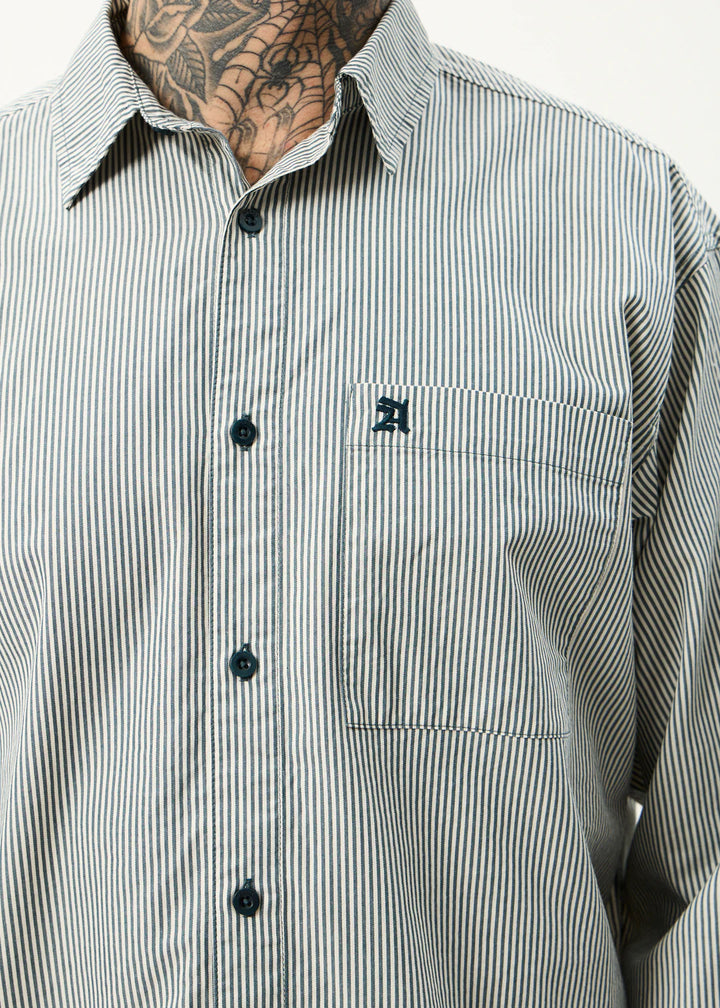 Afends Bats Organic Striped Long Sleeve Shirt - Fuel