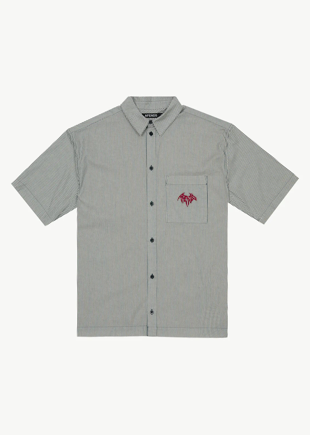 Afends Bats Organic Striped Short Sleeve Shirt - Fuel