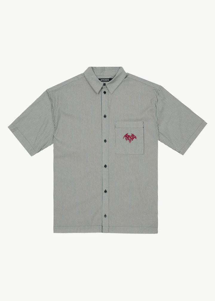Afends Bats Organic Striped Short Sleeve Shirt - Fuel