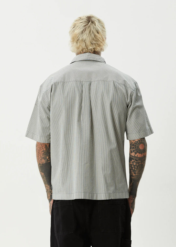 Afends Bats Organic Striped Short Sleeve Shirt - Fuel