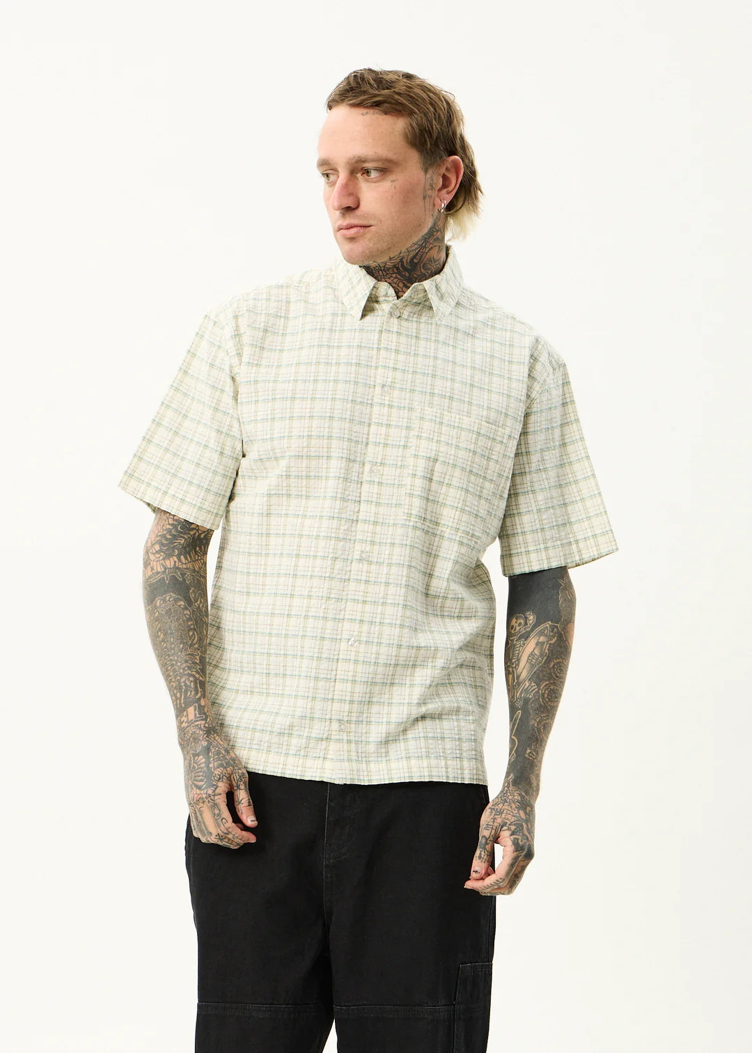 Afends Legacy Organic Short Sleeve Shirt - Boa Check