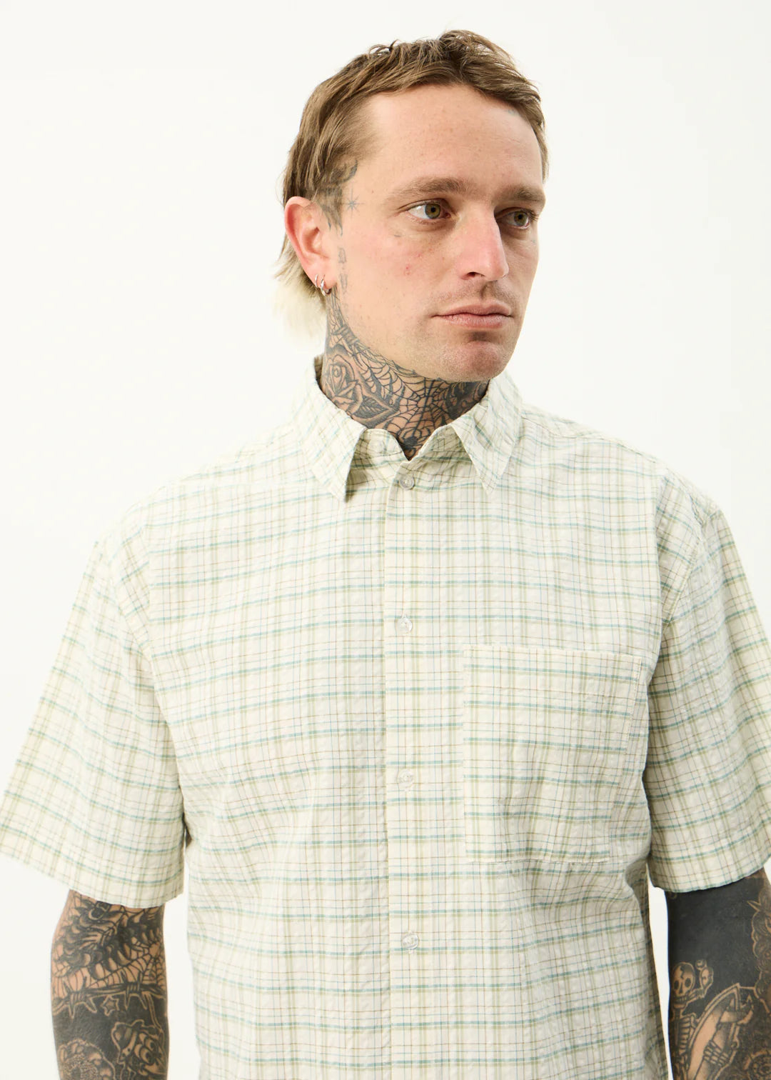 Afends Legacy Organic Short Sleeve Shirt - Boa Check