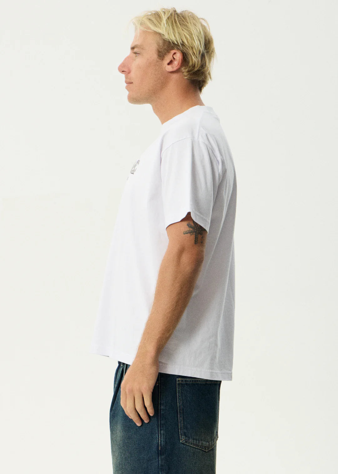 Afends LQD Metal Heavyweight Boxy Tee-White