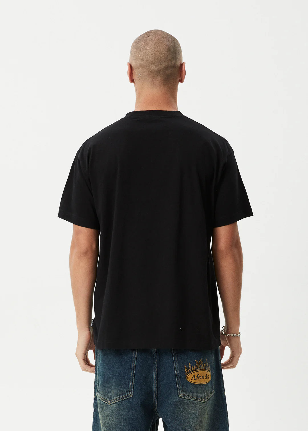 Afends  Skeletor Boxy Tee-Black