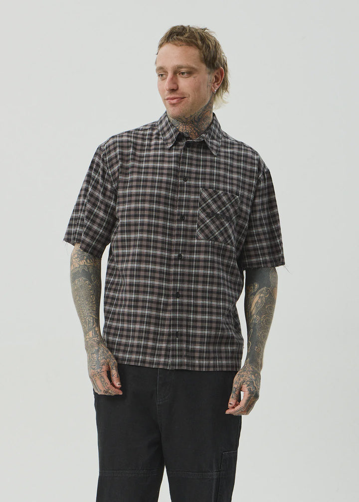 Afends Darkness Short Sleeve Shirt-Black