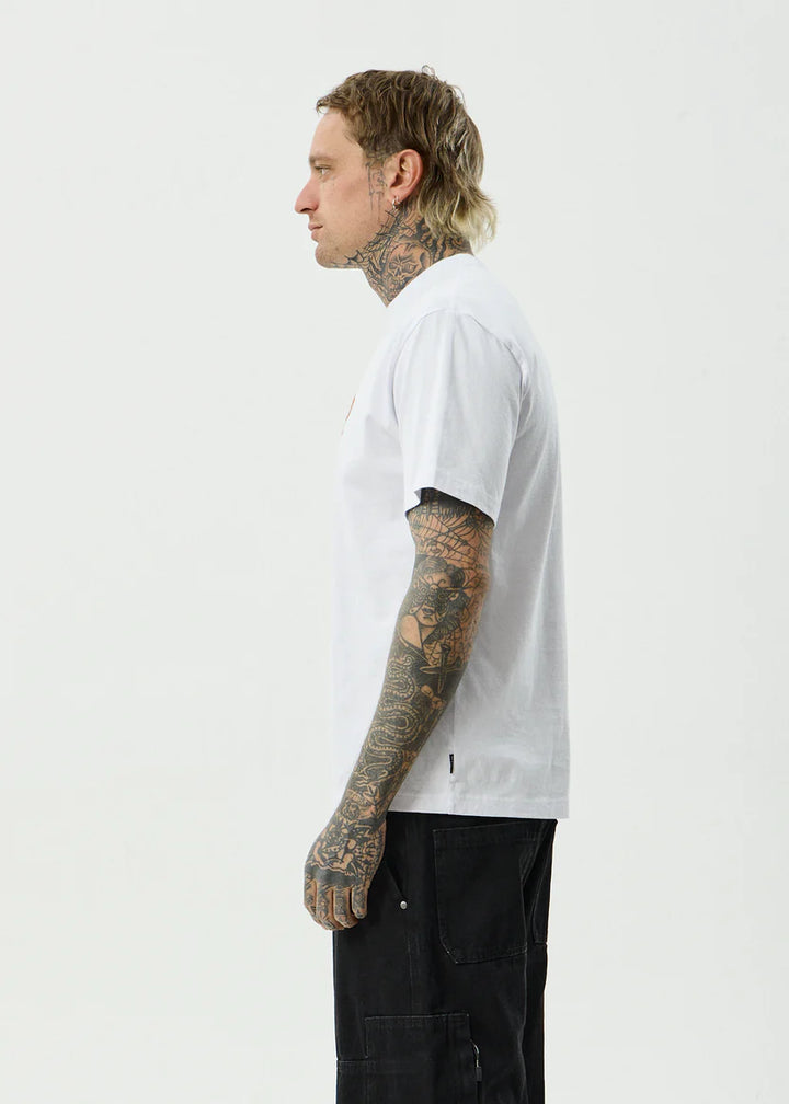 Afends Destroyed Recycled Retro Fit Tee - White