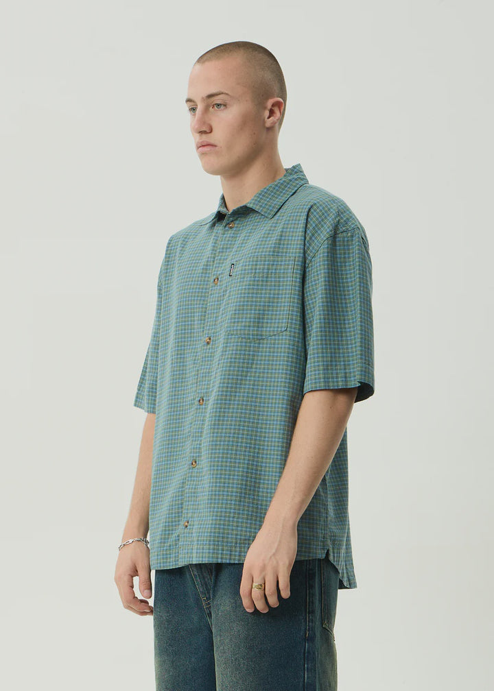 Afends Voyager Short Sleeve Shirt - Deep Olive