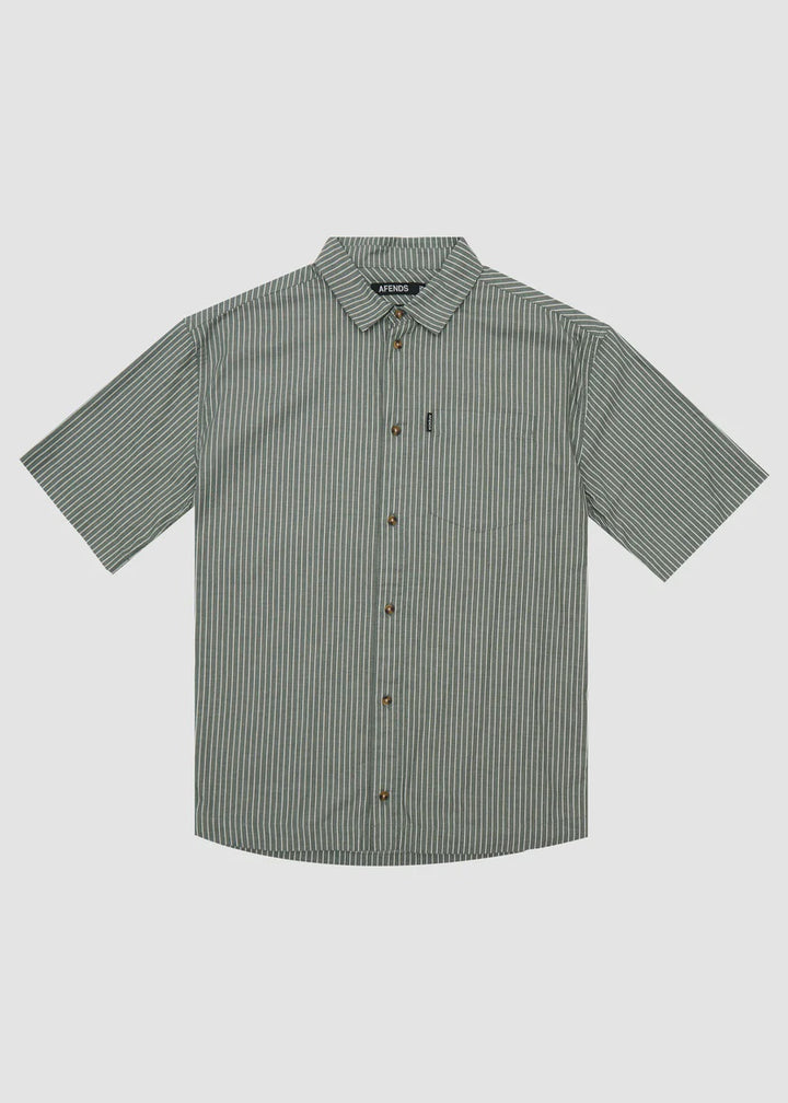 Afends Pinned Short Sleeve Shirt - Sycamore