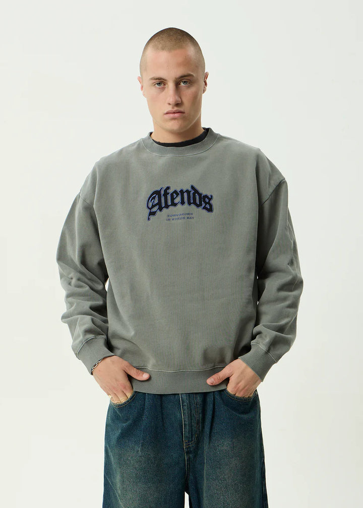 Afends Home Crew Neck - Washed Sycamore