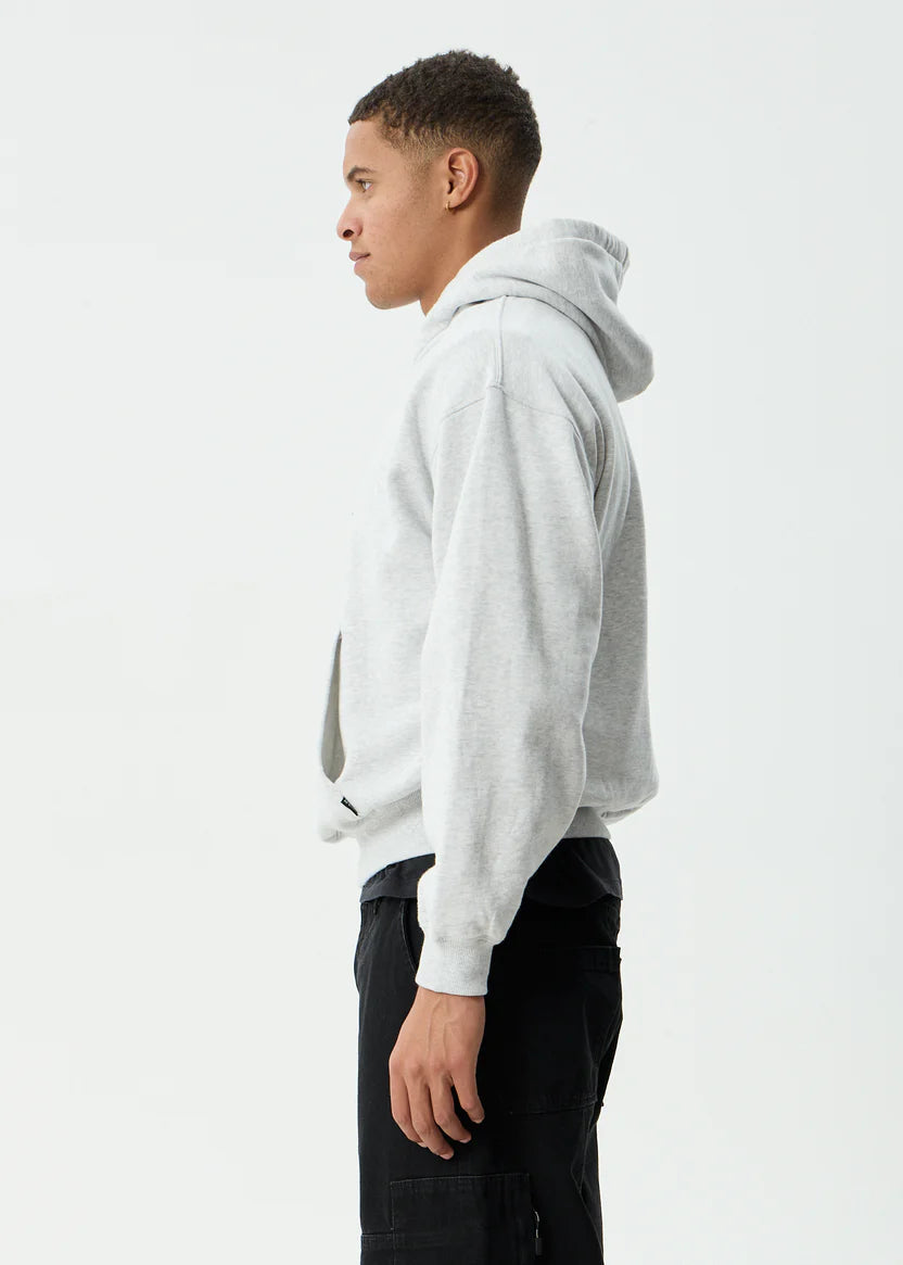 Afends Supply Pull On Hood - Grey Marle