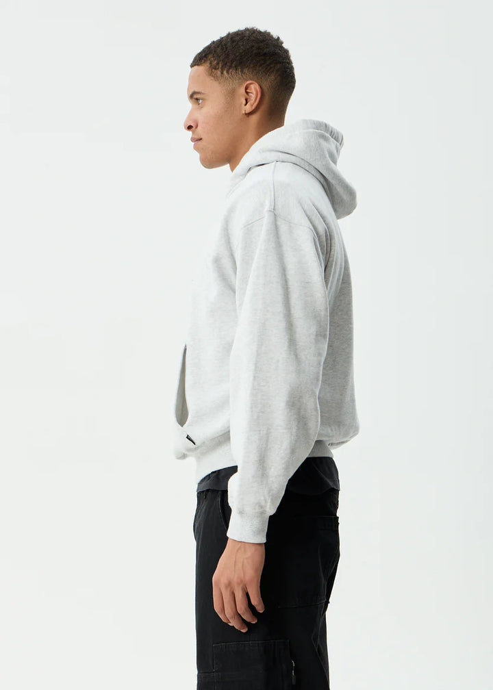 Afends Supply Pull On Hood - Grey Marle