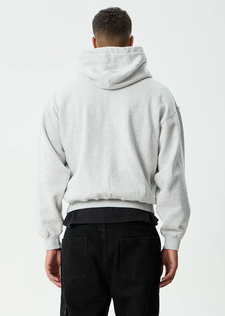 Afends Supply Pull On Hood - Grey Marle